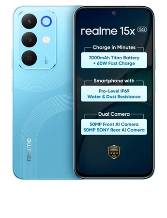 Realme 15X 5G Aqua Blue 8GB|256GB - Happi Mobiles